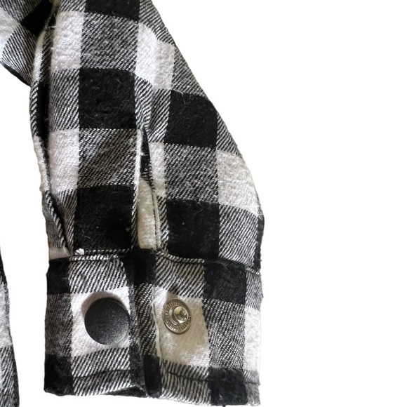Shein | Toddler Flannel Shacket Plaid Long Sleeve Button Down Shacket Kids - Picture 9 of 15